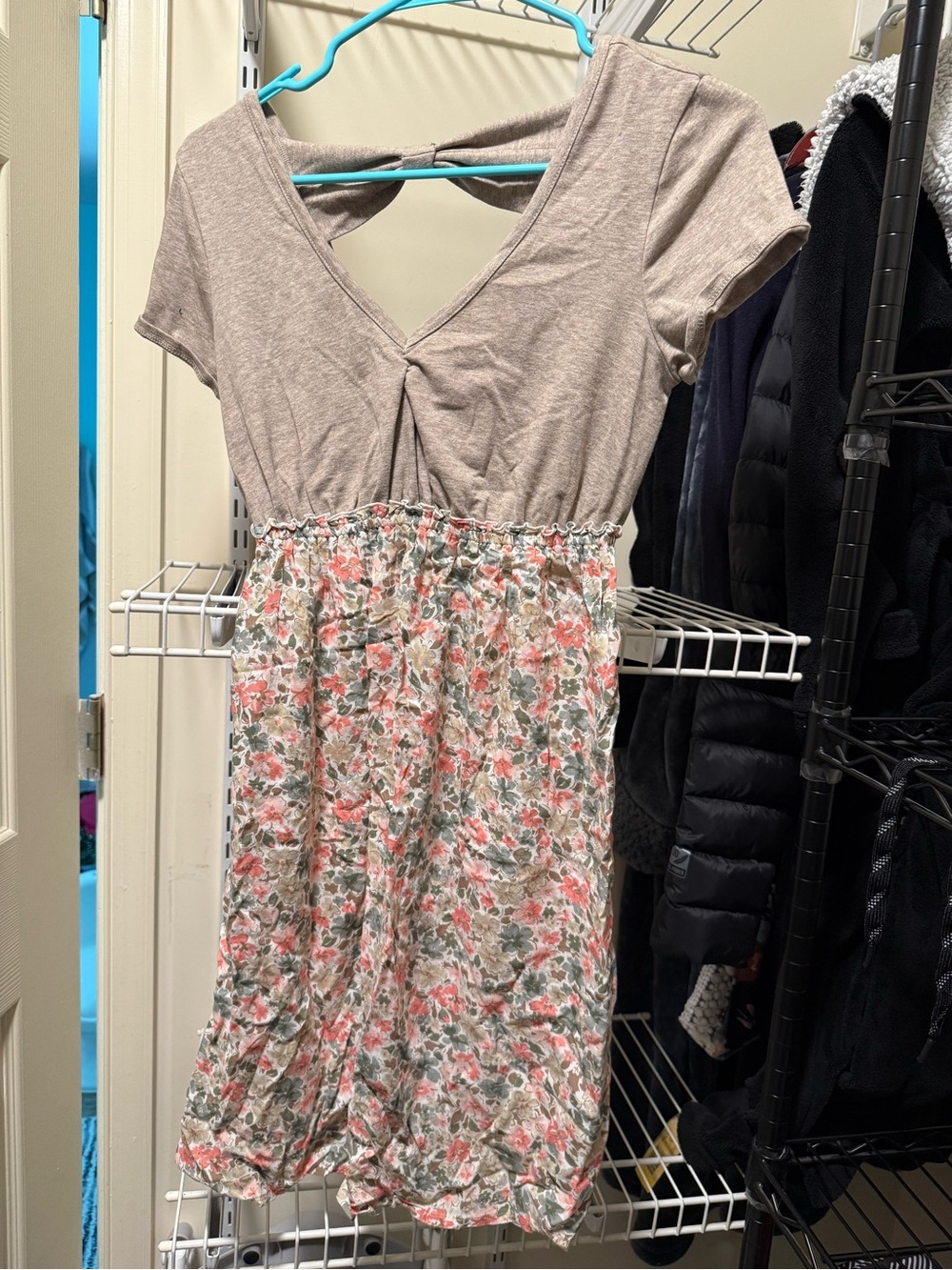 Motherhood Maternity Taupe & Floral Dress